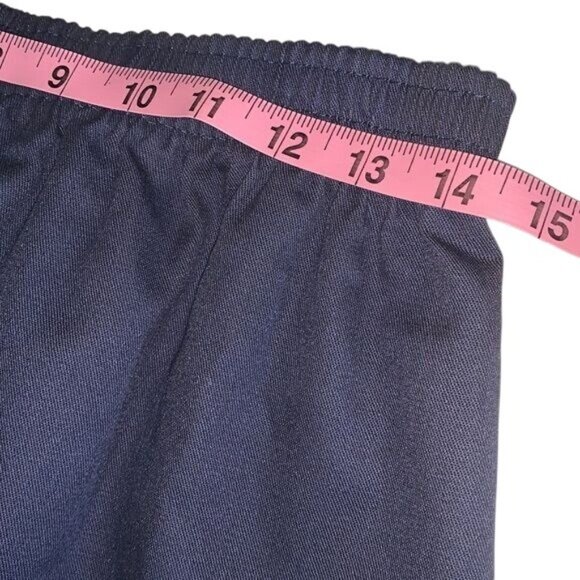 Garan Womens Elastic Waist Navy Skirt With Button Front Relaxed Fit Cotton Blend - Picture 12 of 13